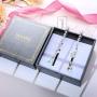 Sllaiss Crystal Long Dangle Stud Earrings for Women Fashion Drop Earrings Gifts for Girls, Made with Austria Crystal