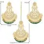 Aheli Indian Wedding Kundan Pearl Maang Tikka with Earring Set Bollywood Party Traditional Jewelry for Women Girls Aheli Indian Wedding Kundan Pearl Maang Tikka with Earring Set Bollywood Party Traditional Jewelry for Women Girls