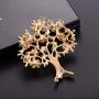 Comelyjewel Tree Rhinestone Brooch, Banquet Suit Scarf Pins, Charms Jewelry Badge for Party Cosplay