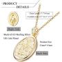 Sllaiss 925 Sterling Silver Virgin Mary Necklace for Women Men 18K Gold Plated Pendant Religious Madonna Necklace Chain 18 ” Christian Jewelry