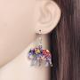 NEWEI Acrylic Drop Brand Sweet Elephant Earrings For Girl Women Gift Charms Fashion Animal Jewelry