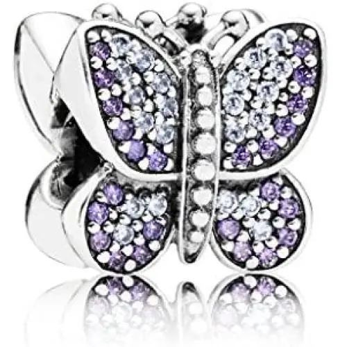 Sparkling Sparkling Butterfly with Australian Crystals Charm 925 Sterling Silver Bead for European Compatible Brand Bracelet Sparkling Sparkling Butterfly with Australian Crystals Charm 925 Sterling Silver Bead for European Compatible Brand Bracelet
