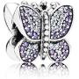 Sparkling Sparkling Butterfly with Australian Crystals Charm 925 Sterling Silver Bead for European Compatible Brand Bracelet