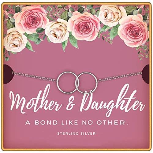 KEDRIAN Mother Daughter Necklace, 925 Sterling Silver, Mom Necklace, Mom Gifts, Mom Birthday Gifts, Mother Daughter Gifts Ideas, Mother Presents, Mom Gifts from Daughter