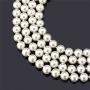 1920s Created Pearl Long Necklace Flapper Beads Necklace for Women 2 Pcs 6mm 8mm