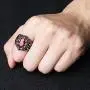 HZMAN Mens Vintage Gothic Biker Dragon Claw Ruby Sapphire Emerald Skull Stainless Steel Ring HZMAN Mens Vintage Gothic Biker Dragon Claw Ruby Sapphire Emerald Skull Stainless Steel Ring