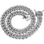 Shop-iGold 18K Gold Finish Lab Diamond CZ Miami Cuban Link Chain Necklace Micro Pave Iced Out Mens Choker Necklace - Mens Jewelry, Mens Necklace, Iced Out Chain, Iced Out Jewelry