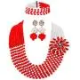 laanc Jewellery 8 Rows Red and Multicolor Gradient Crystal African Beads Nigerian Wedding Jewelry Sets laanc Jewellery 8 Rows Red and Multicolor Gradient Crystal African Beads Nigerian Wedding Jewelry Sets