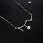 VIKI LYNN 925 Sterling Silver Created Opal Zodiac Necklace