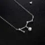 VIKI LYNN 925 Sterling Silver Created Opal Zodiac Necklace