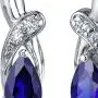Peora Sterling Silver Teardrop Knot Earrings for Women in Natural, Created and Simulated Gemstones Peora Sterling Silver Teardrop Knot Earrings for Women in Natural, Created and Simulated Gemstones