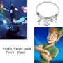 G-Ahora Womens Tinkerbell Jewerly Faith Trust and Pixie Dust Charm Bracelet Tinkerbell Bracelet