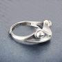 MAELOVE Real 925 Sterling Silver Frog Adjustable Rings for Women Men Vintage Cute Animal Finger Ring Silver Fashion Party Jewelry Gifts