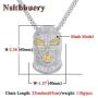 Nsitbbuery Hip Hop Nightclub Bars Plated Alloy Iced Out Mask Pendant Cuban Chain Necklace