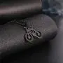 U7 Men Cool Bicycle Jewelry Stainless Steel Wheat Chain Bike Pendant Necklaces U7 Men Cool Bicycle Jewelry Stainless Steel Wheat Chain Bike Pendant Necklaces
