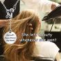 TIIMG Hairdresser Necklace She Left Beauty Whenever She Went Hairdresser Graduation Gifts Hair Stylist Jewelry
