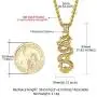 GOLDCHIC JEWELRY Gold Plated Dragon/Buddha Totem Pendant with 51cm+5cm Extender Chain, Men Women Chinese Religion Lucky Amulet Protection Fengshui Jewelry
