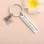 FUSTMW Autism Awareness Keychain Gift Puzzle Piece Charm Autism Mom Inspirational Gift for Autistic Teen There is a Crack in Everything That is How The Light gets in FUSTMW Autism Awareness Keychain Gift Puzzle Piece Charm Autism Mom Inspirational Gift for Autistic Teen There is a Crack in Everything That is How The Light gets in