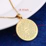 Bible Verse Prayer Necklace Christian Jewelry Stainless Steel Praying Hands Coin Medal Pendant
