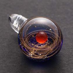 Jovivi Unique Design Glass Universe Ball Necklace Galaxy Planet Pendant Nebula Ribbon Vortex Cosmos Series