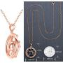 Leafael ''Superstar Zodiac Constellation Pendant Necklace Made with Premium Crystal Horoscope Jewelry, Gold or Rose Gold Plated, 18''+ 2''