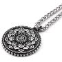 GUNGNEER Ohm Mandala Necklace Lotus Pendant Stainless Steel Meditation Strength Amulet Om Jewelry Gift Men Women