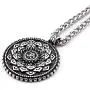 GUNGNEER Ohm Mandala Necklace Lotus Pendant Stainless Steel Meditation Strength Amulet Om Jewelry Gift Men Women GUNGNEER Ohm Mandala Necklace Lotus Pendant Stainless Steel Meditation Strength Amulet Om Jewelry Gift Men Women