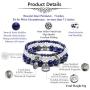 JOVIVI 3pcs Amethyst Rose Quartz Crystal Beaded Chakra Bracelet Natural Healing Energy Lotus Charm Beads Stone Reiki Stackable Stretch Bracelets Set for Women