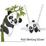 JUSTKIDSTOY Panda Necklace Gifts for Mothers Day 925 Sterling Silver Cute Animal Heart Pendant - I Love You Forever Jewelry for Women Daughter Panda Lover JUSTKIDSTOY Panda Necklace Gifts for Mothers Day 925 Sterling Silver Cute Animal Heart Pendant - I Love You Forever Jewelry for Women Daughter Panda Lover