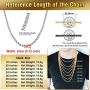 ChainsPro 3/6 mm Box/Wheat/Twist Rope Necklace, Replacement Chain for Pendant/Charm, 18-30 inches, 316L Stainless Steel/18K Gold Plated-Send Gift Box