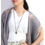 KELITCH Yoga Buddha Pendant Necklaces Y-Shaped Natural Stone Beaded Necklaces Statement Bracelets Mala Jewelry
