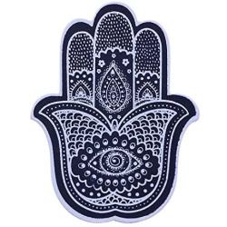 REAL SIC Hamsa Enamel Pin - Protection and Good Luck Pin - Ancient Human Hand Symbol of Strength and Defense for Jackets, Backpacks, Hats, Bags & Tops