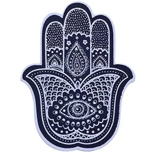 REAL SIC Hamsa Enamel Pin - Protection and Good Luck Pin - Ancient Human Hand Symbol of Strength and Defense for Jackets, Backpacks, Hats, Bags & Tops REAL SIC Hamsa Enamel Pin - Protection and Good Luck Pin - Ancient Human Hand Symbol of Strength and Defense for Jackets, Backpacks, Hats, Bags & Tops