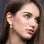 Round Swarovski Crystal Halo Drop Leverback Earrings for Women 14K Gold Plated Hypoallergenic Earrings Round Swarovski Crystal Halo Drop Leverback Earrings for Women 14K Gold Plated Hypoallergenic Earrings