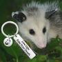 Zuo Bao Possum Lover Gift Opossum Lover Keychain Live Ugly Fake Your Death Jewelry Funny Animal Keyring for Family Friend
