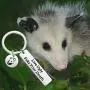 Zuo Bao Possum Lover Gift Opossum Lover Keychain Live Ugly Fake Your Death Jewelry Funny Animal Keyring for Family Friend Zuo Bao Possum Lover Gift Opossum Lover Keychain Live Ugly Fake Your Death Jewelry Funny Animal Keyring for Family Friend
