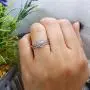 Dazzlingrock Collection Round Pink Sapphire & White Diamond Ladies Heart Shaped Bridal Engagement Ring Set, Sterling Silver