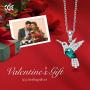 CDE Valentines Day Necklace Gifts for Women Hummingbird Necklaces S925 Sterling Silver Necklaces for Women Embellished with Crystals from Austria Valentines Jewelry Gifts for Women Animal Necklace for Girlfriend Mom