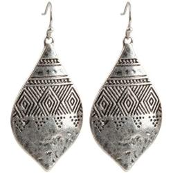 Bohemian Hammered & Engraved Silver Earrings - SPUNKYsoul Collection…