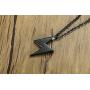 PJ Jewelry Stainless Steel Lightning Bolt Pendant Lightning Flash Thunder Necklace for Men,20'' Chain