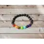 LASA Stones -Lava stones and real 7 chakra stones bracelet unisex - Beaded bracelets - crystals and healing stones - Essential Oil Diffuser Bracelet - Stress relief bracelets. Yoga, Reiki, meditation