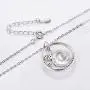 Bellrela 925 Sterling Silver Ocean Wave Pendant Necklace