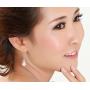 Elegant Teardrop 925 Sterling Silver Platinum Plated Cat Eye Opal Stone Dangle Drop Earrings For Women Fashion Jewelry