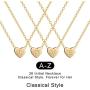 Fashion Heart Initial Necklaces for Women Girls Tiny Initial Necklaces for Women 18K Gold Filled Heart Pendant Letter Alphabet Necklace Kids Heart Letter Initial Necklace Birthday Gifts for Girls