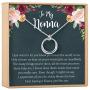 Dear Ava Nonna Gift Necklace: Nonna Present, Nonna Jewelry, Italian Grandma, 2 Linked Circles (Silver-Plated-Brass, NA)
