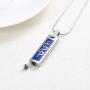 constantlife Cremation Necklace Cremation Jewelry 30mm Lords Prayer Stainless Steel Polished Cube Cremation Pendant Memorial Ashes Keepsake Urn Necklace