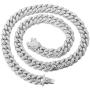 Halukakah Gold Chain for Men Iced Out,14MM/20MM Mens 18k Real Gold Plated/Platinum White Gold Finish Diamond Cuban Link Chain Miami Choker Necklace Bracelet,Full Cz Prong Set,with Giftbox