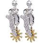 Montana Silversmiths Sparkling Spurs Drop Earrings