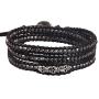 KELITCH Turquoise Beads Leather 3 Wrap Bracelet Bangle New Charm Strand Bracelets Cuff Fashion Jewelry Gift