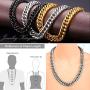 Jewelry Kingdom 1 Miami Cuban Link Chain for Men Stainless Steel Silver Necklace 8mm 13mm 16mm Double Tight Curb Link Chains Women Choker 18 to 30 inch